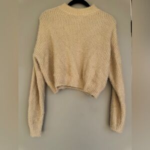 Audrey 3+1 Size S, Cream Knit Sweater